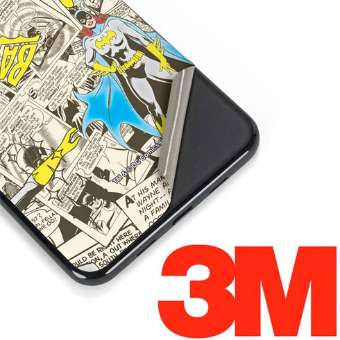 DC Comics Batman Batgirl Vintage Action pose pattern Google Pixel 3a XL Skin